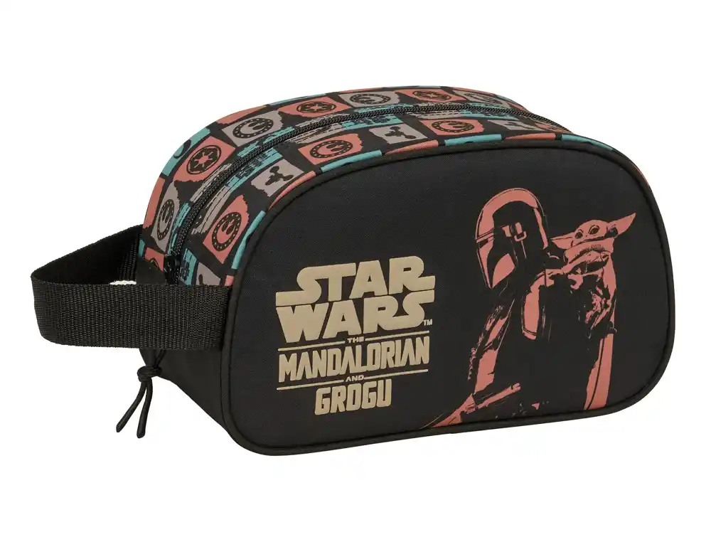 Neceser con asa adaptable a carro safta mandalorian & grogu 150x260x120 mm