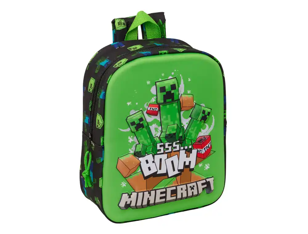 Mochila guarderia 3d safta minecraft 270x220x100 mm