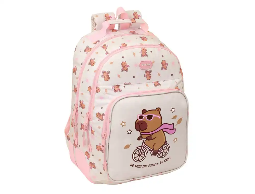 Mochila doble con cantoneras adaptable a carro safta capibara 420x320x150 mm