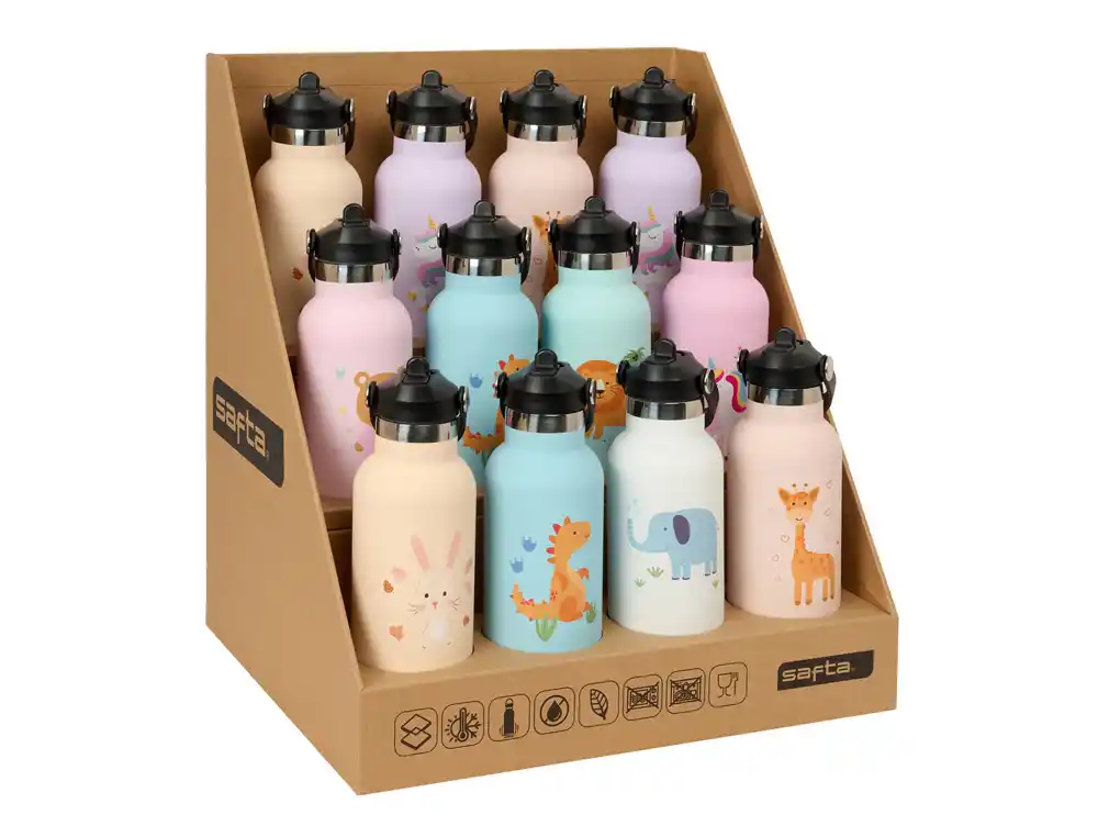 Botella escolar safta infantil surtidas expositor