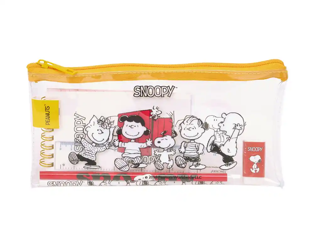 Bolso escolar portatodo safta actividades snoopy 105x225x10 mm