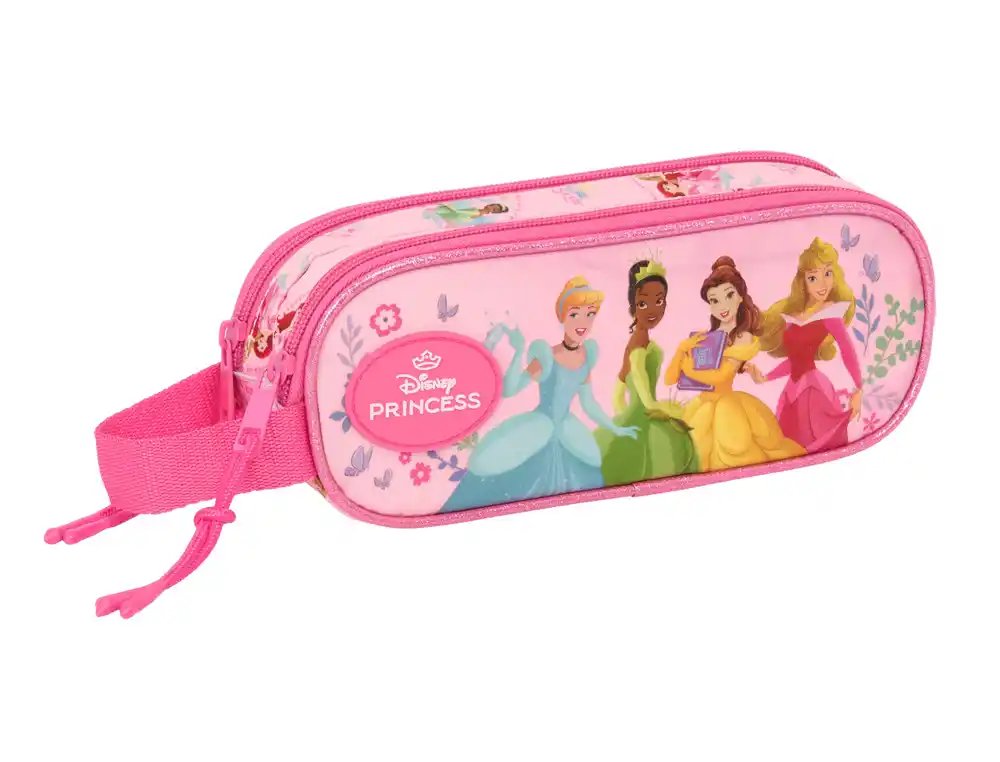 Bolso escolar portatodo safta doble princesas disney 80x210x60 mm