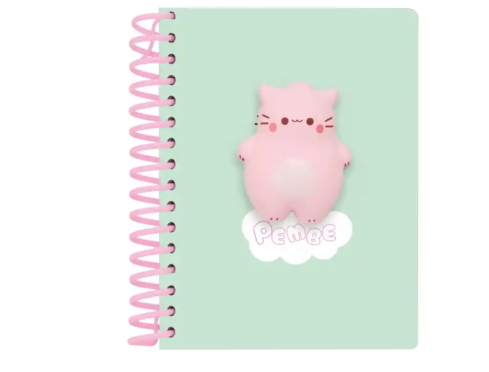 Bloc de notas frontal squishy safta pembe the pink cat
