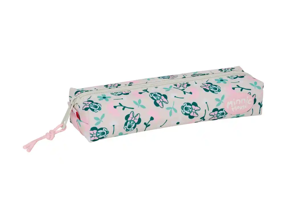 Bolso escolar portatodo safta rectangular con goma elastica minnie mouse minty 40x220x70 mm