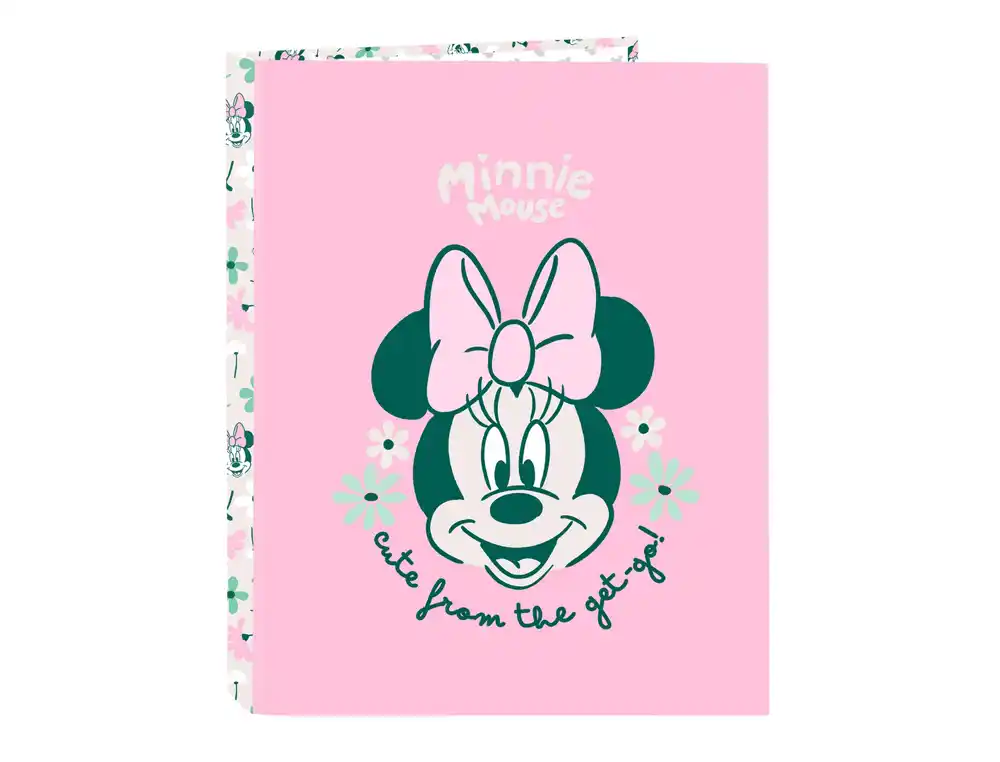 Carpeta carton folio 4 anillas mixtas safta minnie mouse mnty