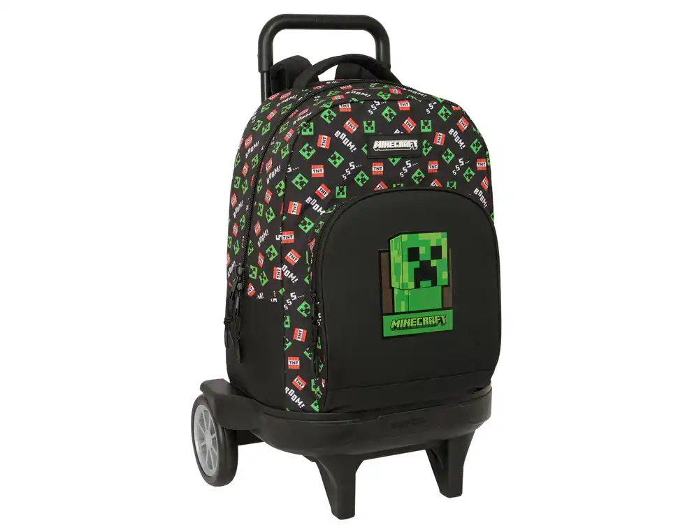 Mochila safta grande con ruedas compact evolution extraible minecraft 450x330x220 mm