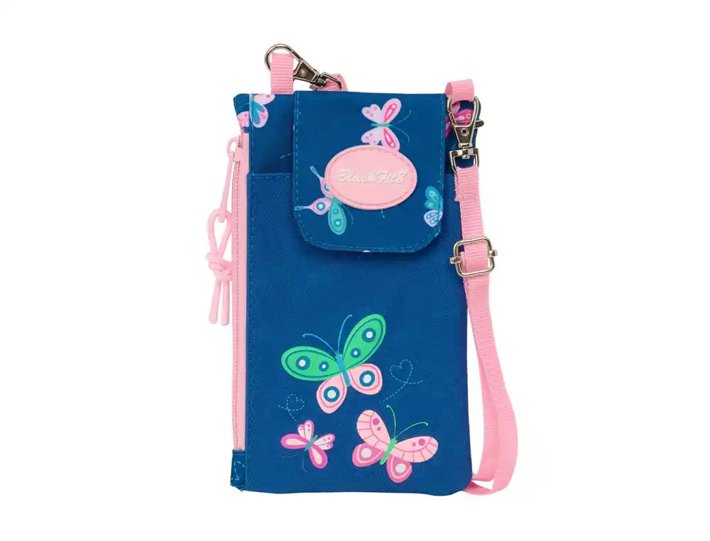 Monedero portamovil safta blackfit8 mariposas 190x100 mm