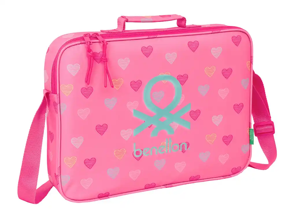 Cartera escolar safta extraescolares benetton heart 280x380x60 mm