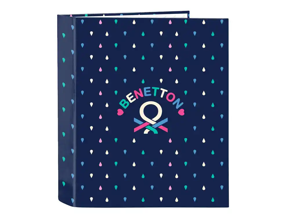 Carpeta carton folio 4 anillas safta lomo ancho benetton drop