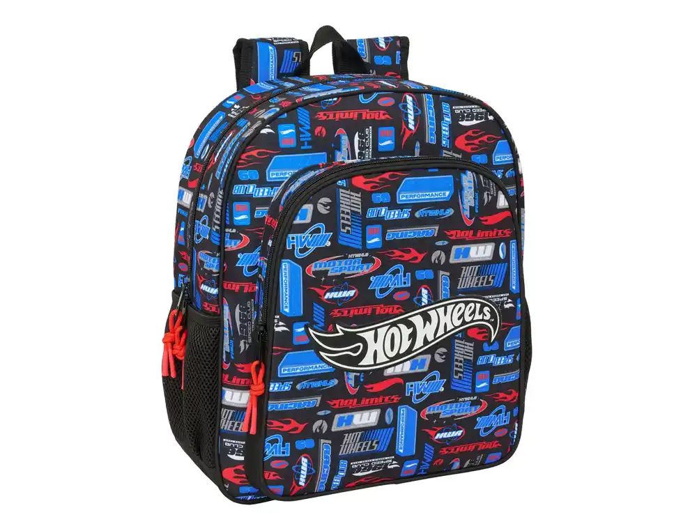 Mochila safta junior adaptable a carro hot wheels 380x320x120 mm