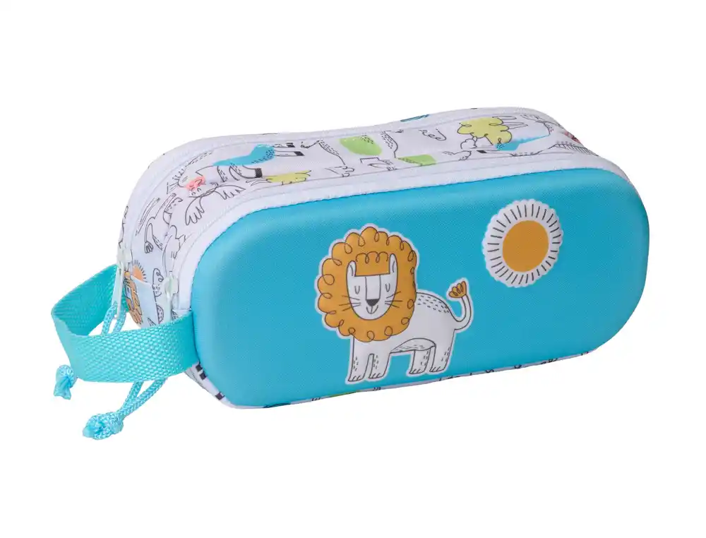 Bolso escolar portatodo safta doble 3d mochilas 3d safta lion 80x210x60 mm