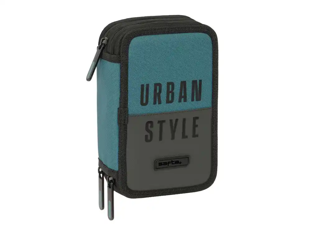 Plumier escolar safta triple 37 piezas safta urban style 195x125x55 mm
