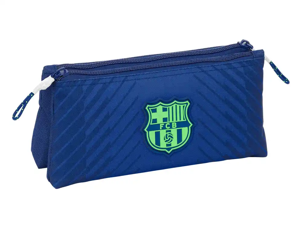 Neceser safta pequeño doble f.c. barcelona navy blue 100x220x80 mm