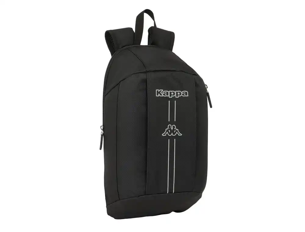 Mini mochila safta con cremallera vertical kappa dark 390x220x100 mm
