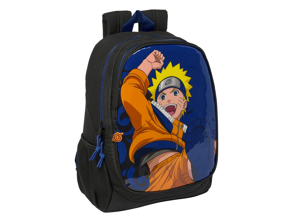 Mochila safta adaptada carro naruto ninja 440x320x160 mm