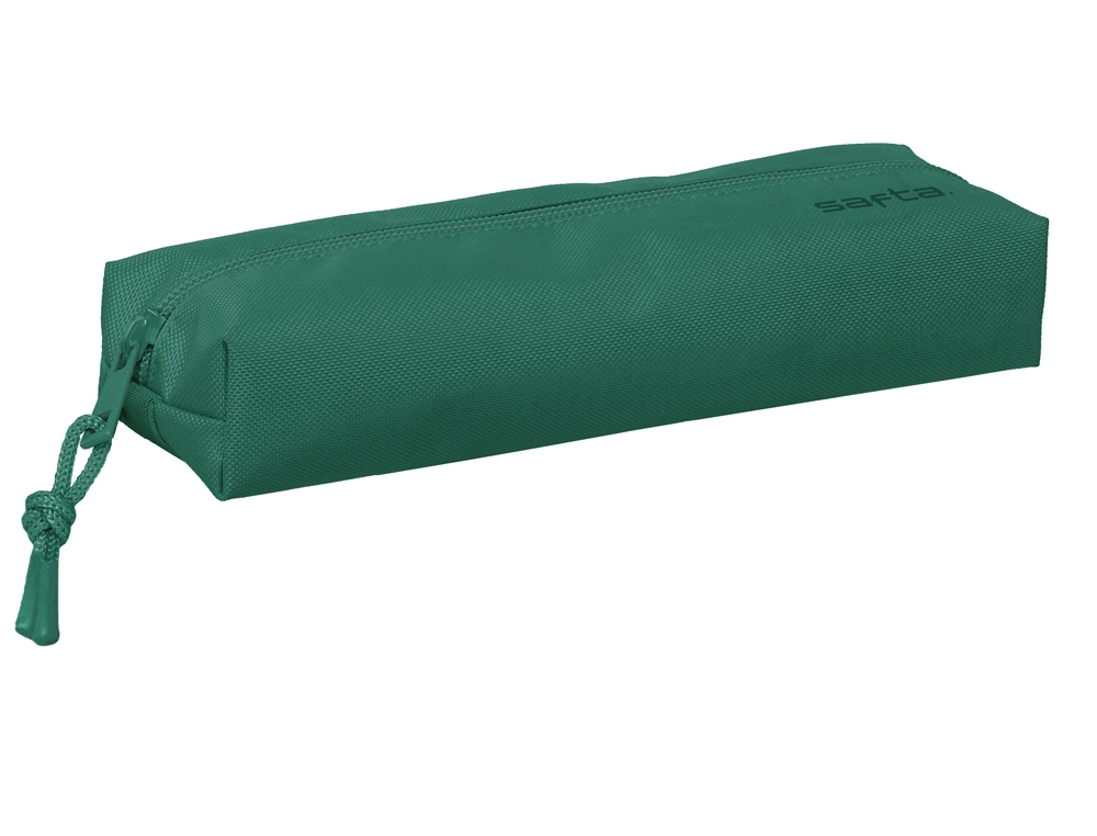 Bolso escolar portatodo safta rectangular con goma elastica 22 cm verde oscuro