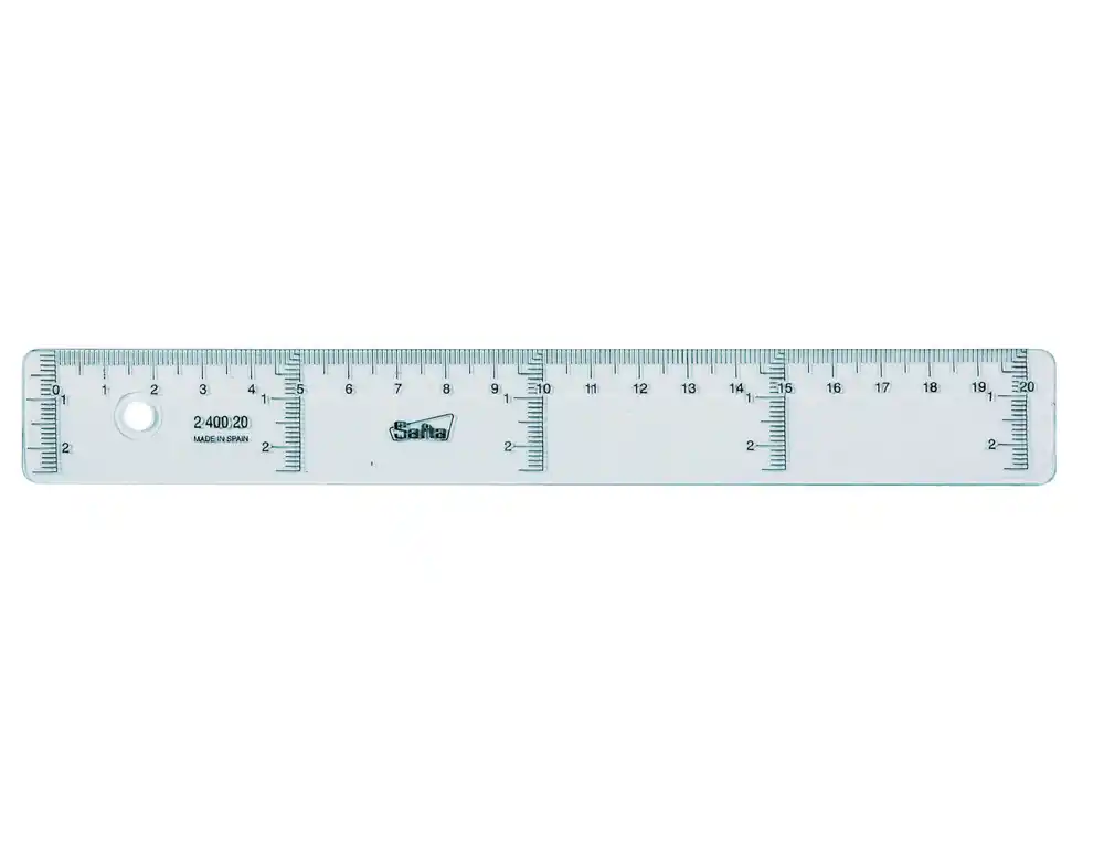 Regla transparente 20 cm