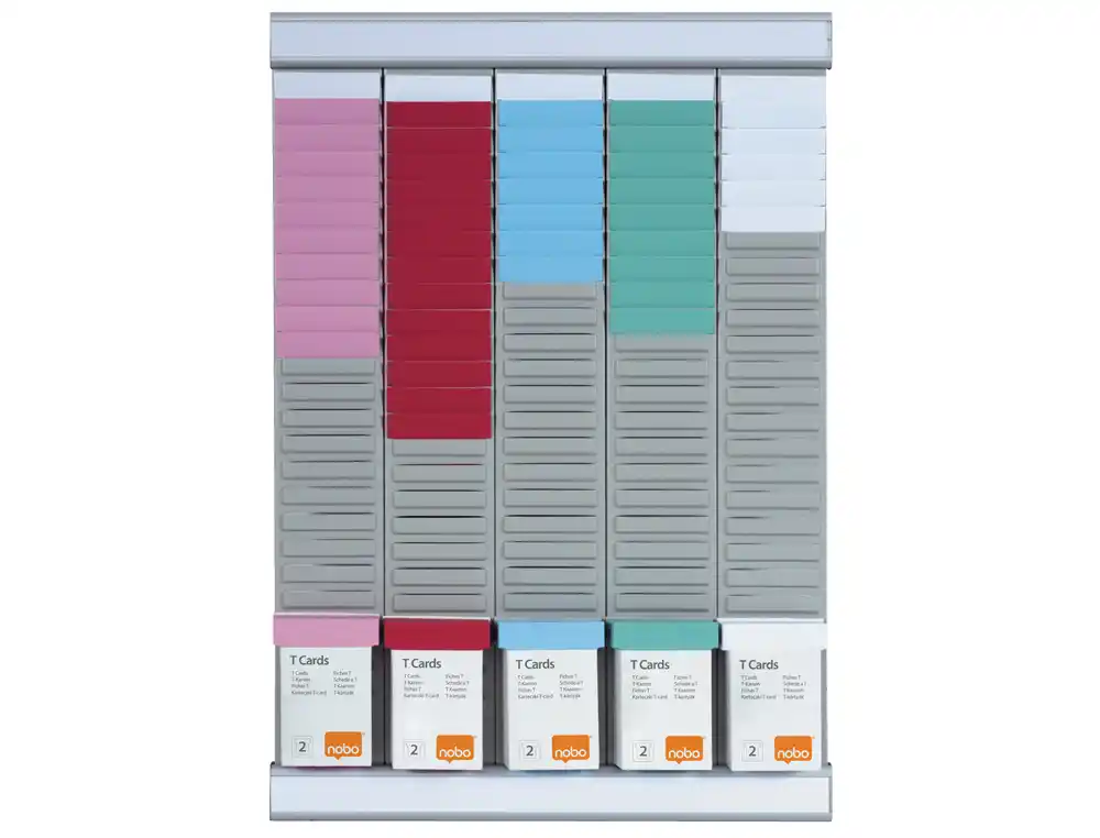 [251352] Kit planificador semanal nobo 5 columnas 24 ranuras fichas t 480x320x40 mm