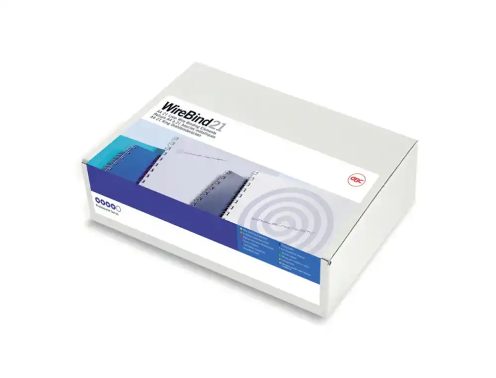 Espiral wire gbc paso us 10 mm negro caja de 100 unidades