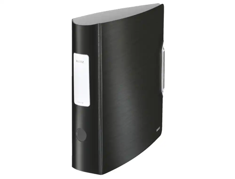 Archivador de palanca leitz active style 180 din a4 polyfoam lomo 82 mm negro satinado