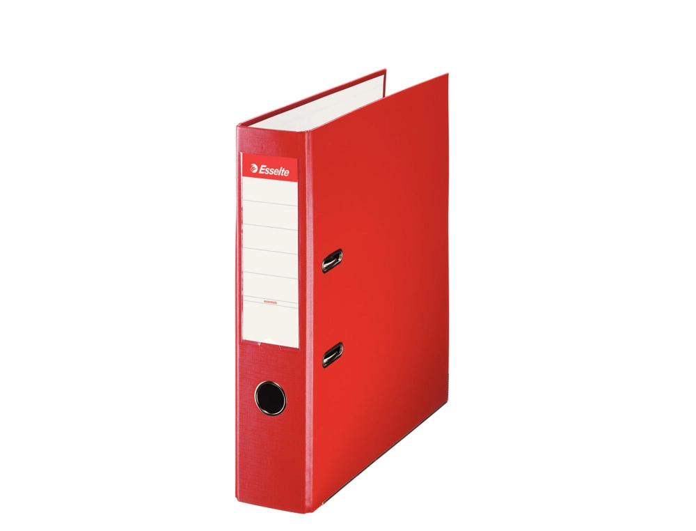 Archivador de palanca esselte plastico forrado din a4 lomo 75 mm rojo