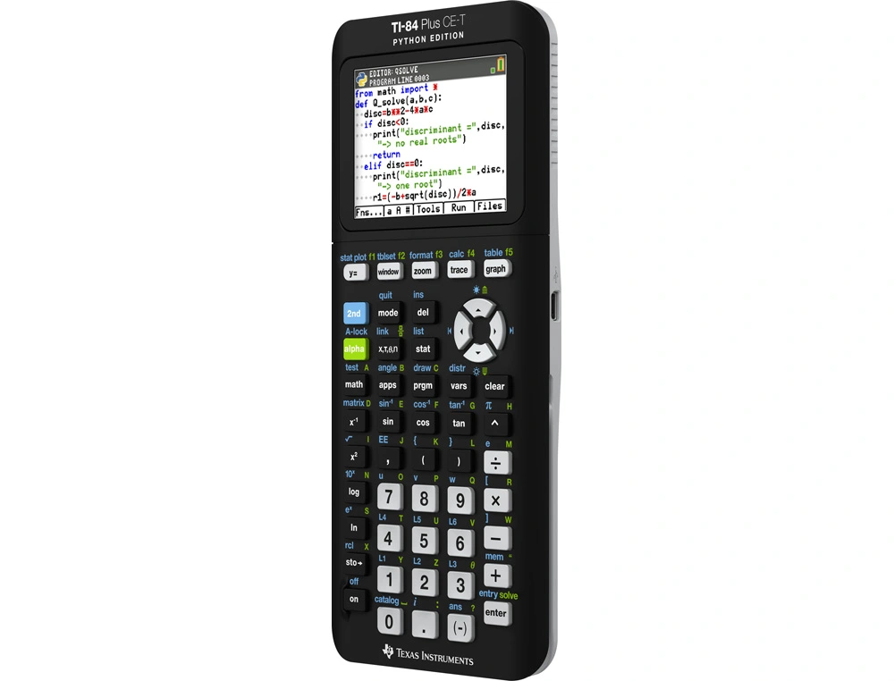 Calculadora texas instruments ti-84 plus ce-t python grafica 10 lineas 3mb rom 154kb ram