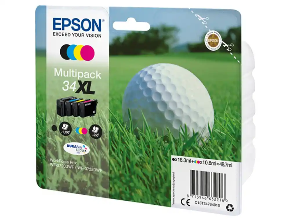 Ink-jet epson 34xl pack de 4 colores