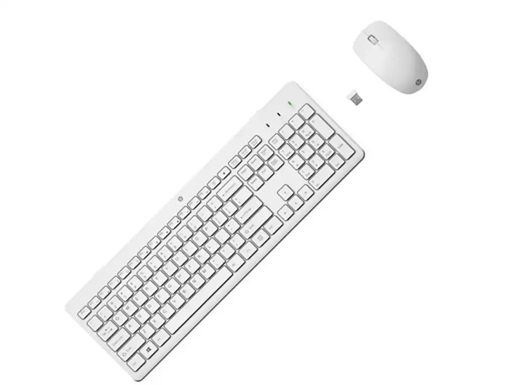 Set teclado + raton hp 230 inalambrico usb-a color blanco