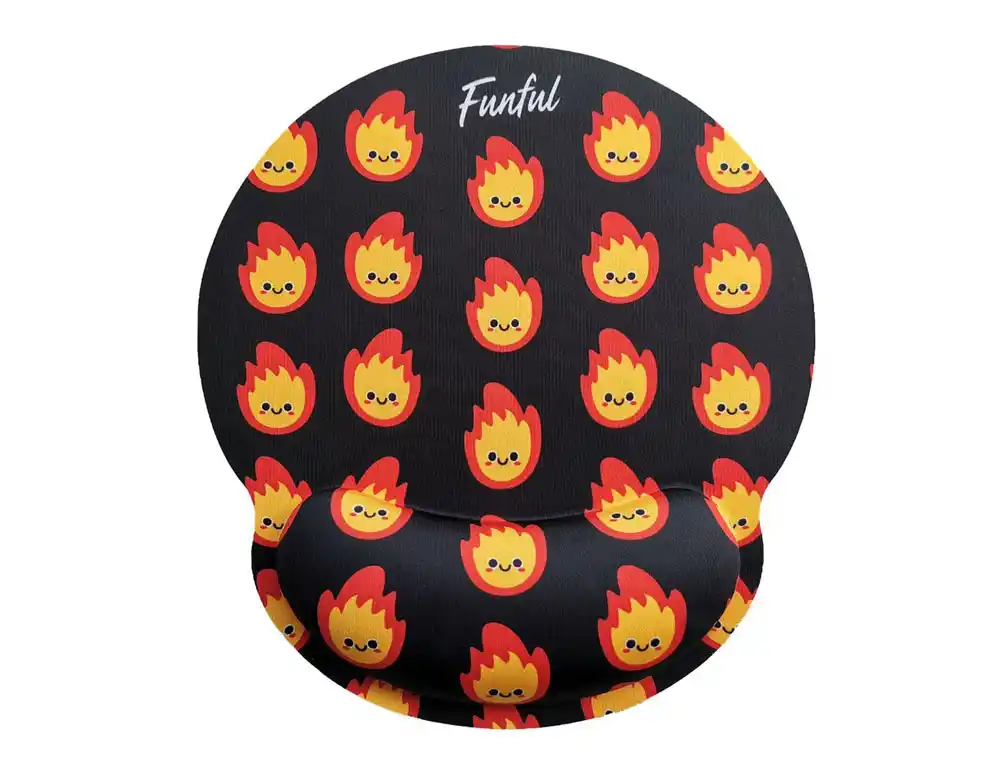 Alfombrilla de raton funful de gel ergonomica fuegote 250x230 mm
