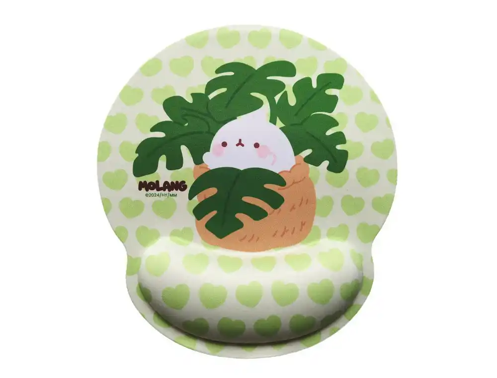Alfombrilla de raton molang de gel ergonomica green addict 250x230 mm