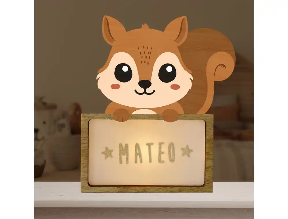 Lampara vintiun personalizable little squirrel
