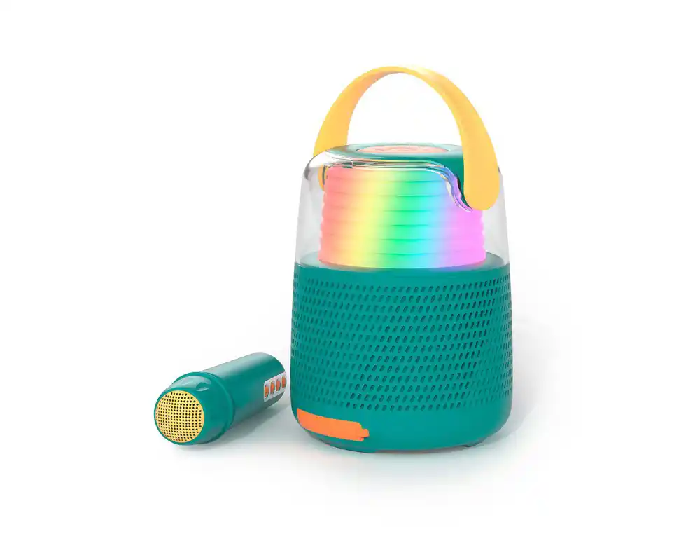 Altavoz karaoke mob con microfono bluetooh azul