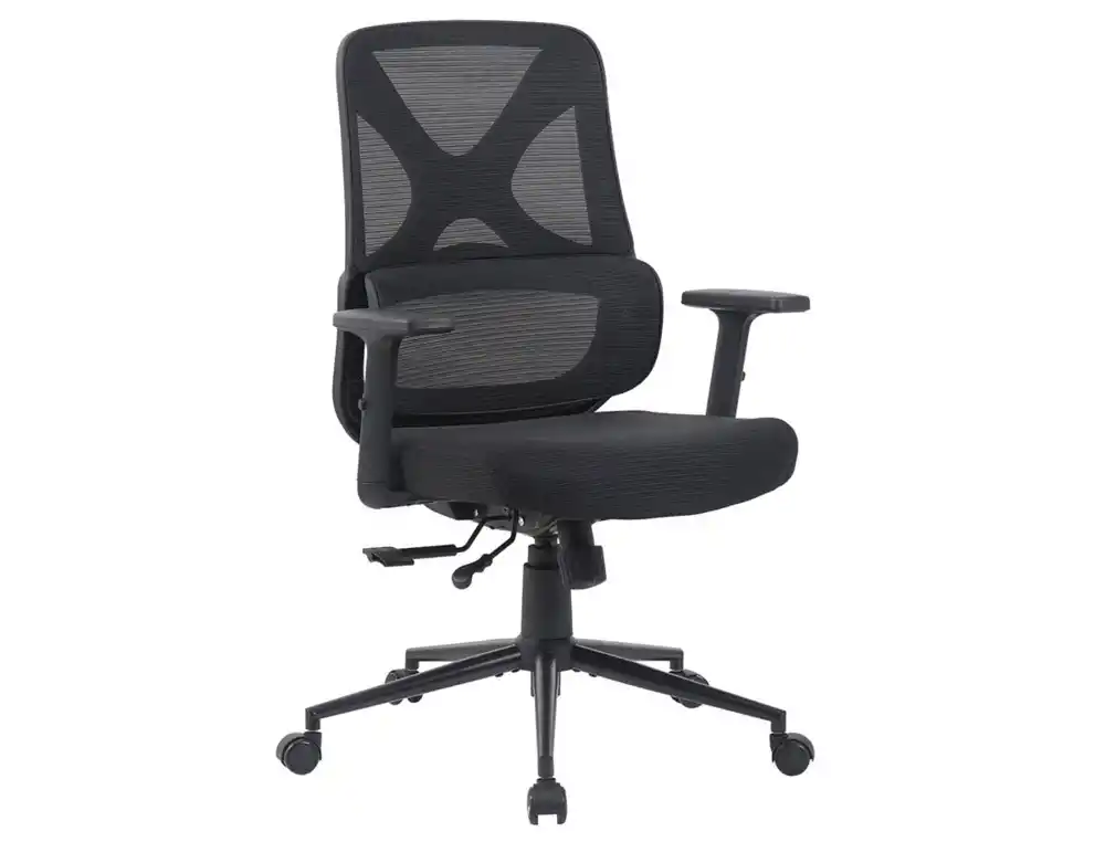 [801698] Silla de oficina archivo 2000 vespa mecanismo sincro respaldo malla y asiento traslack negro