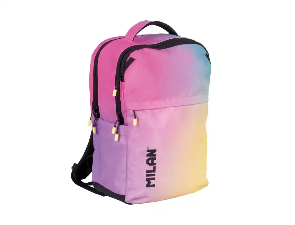 [801640] Mochila milan coleccion sunset 5 cremalleras 25 l negro 454x280x200 mm
