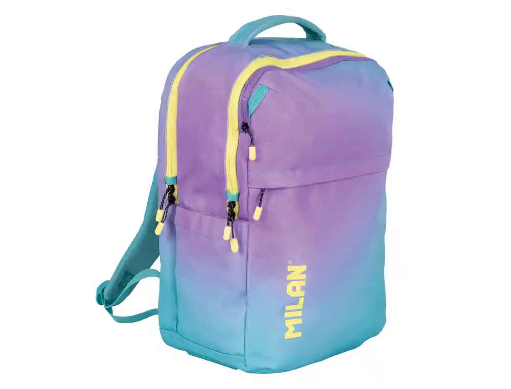 [801639] Mochila milan coleccion sunset 5 cremalleras 25 l turquesa 454x280x200 mm