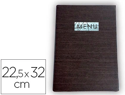 [300009] Porta menus liderpapel pu con sujeccion en esquinas para 2 hojas 22,5 x 32 cm