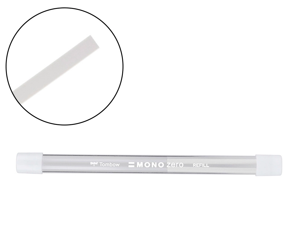 [300004] Repuesto portagomas tombow mono zero rectangular 2,5 x 5 mm tubo con 2 unidades