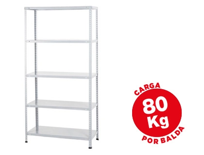 [300001] Estanteria metalica ar storage 180x90x40 cm 5 estantes 80 kg por estante color blanco