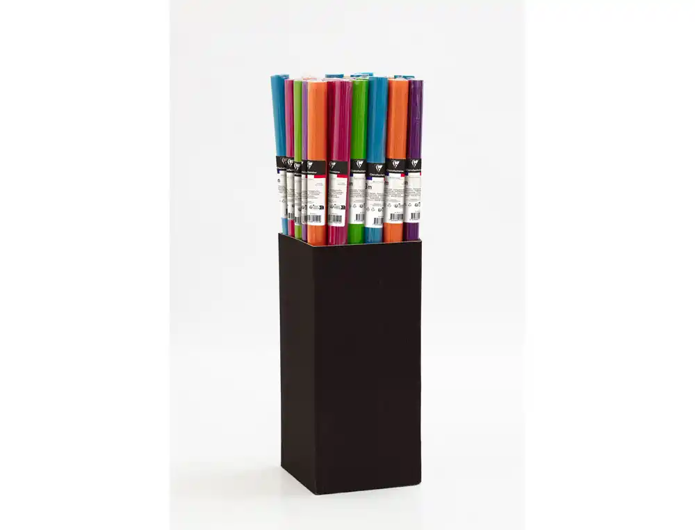 [176691] Papel de regalo clairefontaine polipropileno transparente rollo ancho 70 cm longitud 2 mt colores