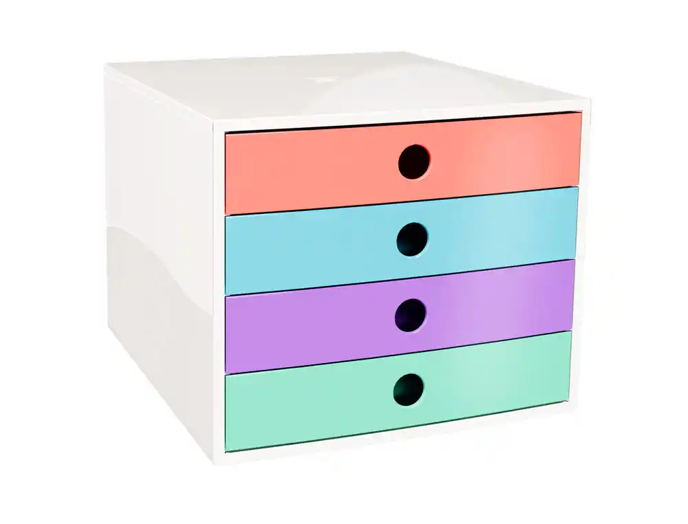 [176600] Fichero cajones de sobremesa exacompta filibox candy tidy 4 cajones colores surtidos 348x284x233 mm
