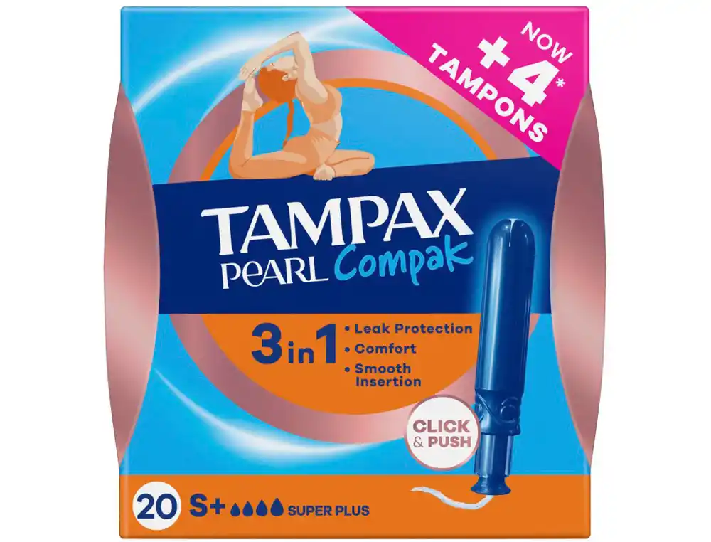 [176496] Tampon tampax pearl compak super plus caja de 20 unidades
