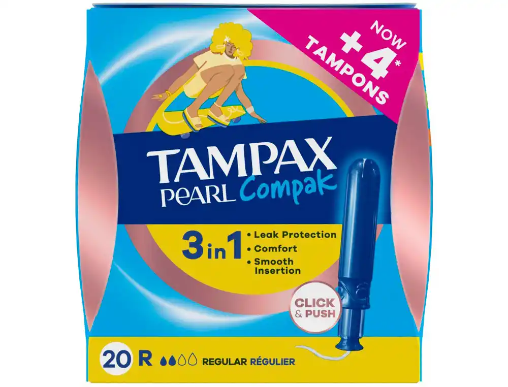 [176494] Tampon tampax pearl compak regular caja de 20 unidades