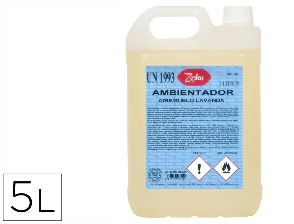 Ambientador zorka aire/suelo lavanda garrafa 5 litros