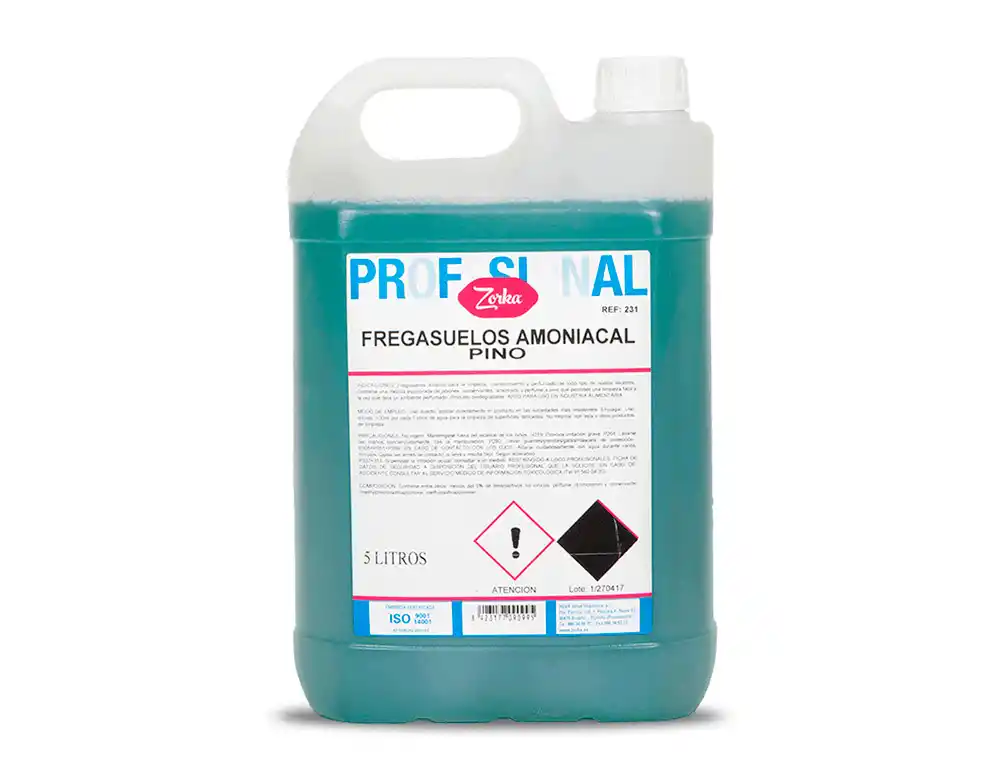 [176409] Fregasuelos amoniacal zorka pino garrafa 5 litros