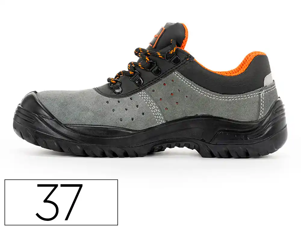 [176269] Zapatos de seguridad safetop tormio serraje cuero transpirable suela pu bidensidad s1 p sr talla 37