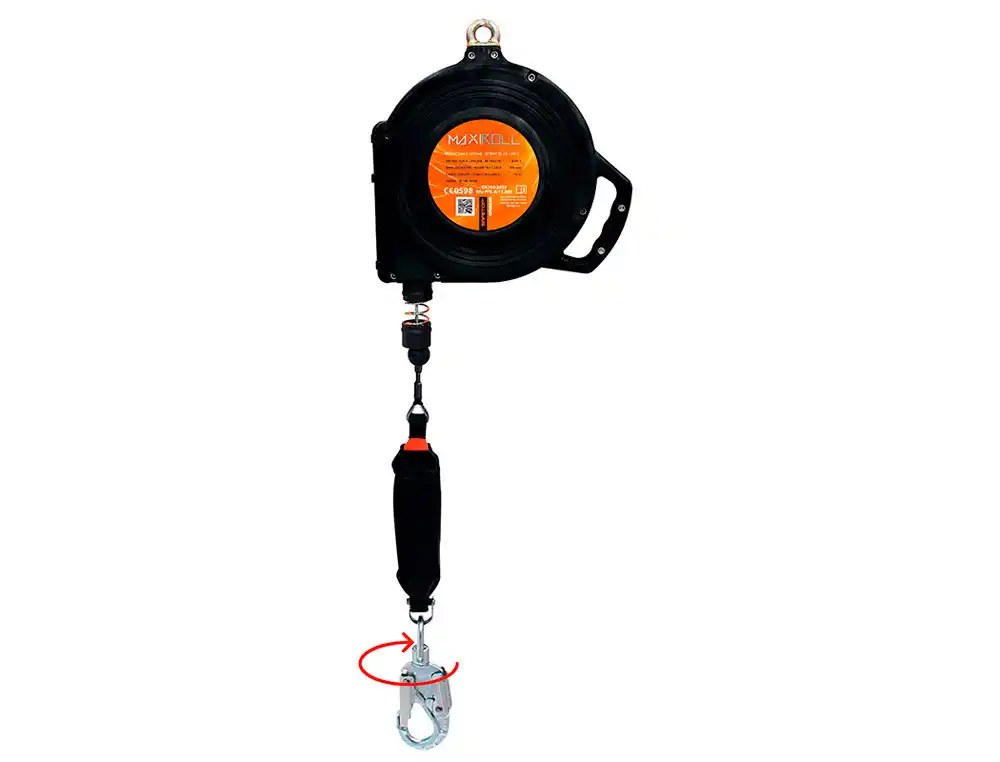 Anticaidas safetop maxiroll retractil 6 m cable uso horizontal/vertical 120 kg