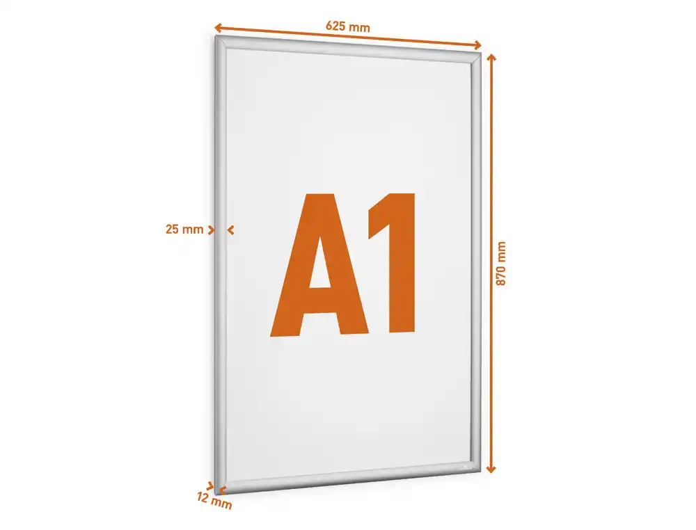 [176078] Marco portaanuncios durable outdoor a1 marco aluminio anodizado plata 895x645x12 mm
