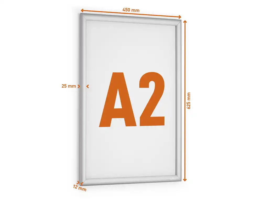 [176077] Marco portaanuncios durable outdoor a2 marco aluminio anodizado plata 645x470x12 mm