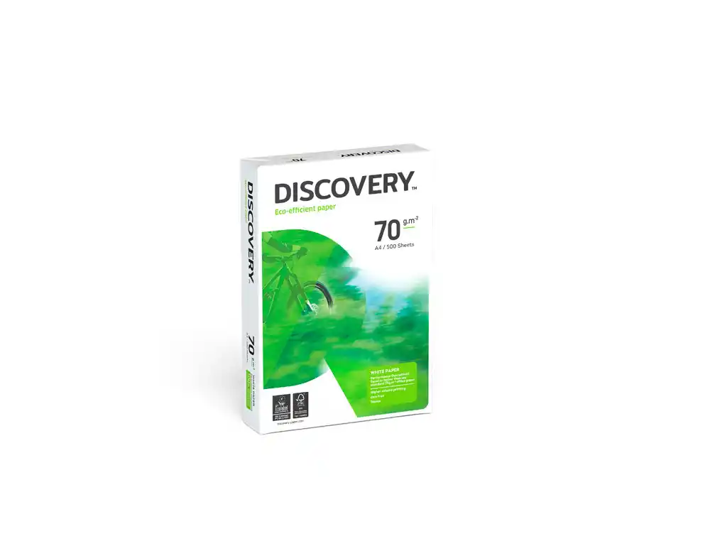 [175958] Papel fotocopiadora discovery din a4 70 gramos papel multiuso ink-jet y laser paquete de 500 hojas
