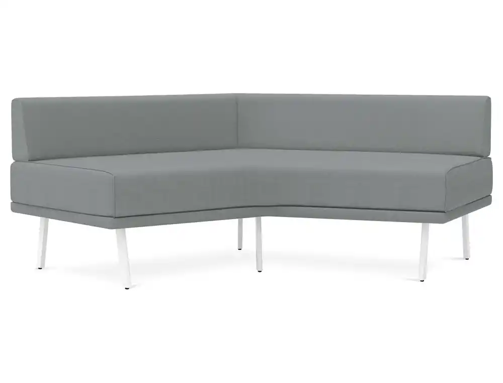 [175881] Modulo rocada ural-h angular simetrico medio respaldo tapizado gris 120x74x72 cm